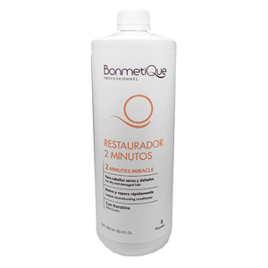 Acondicionador Restaurador 2 Minutos Con Keratina Bonmetique x900ml