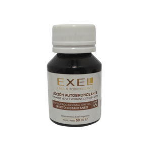 Loción Autobronceante 6% Con Color Exel x50ml