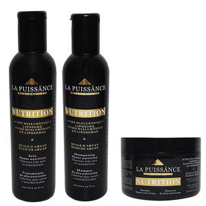 Kit Nutrition Argán Shampoo + Acondicionador  300ml + Mascara 250ml La Puissance