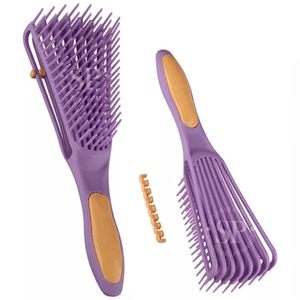 Cepillo Desenredante Anti Frizz Caracol Rulos Dompel Violeta