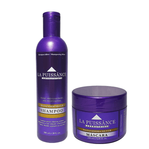 Kit Silver Shampoo 300ml + Mascara 250ml Matizador La Puissance