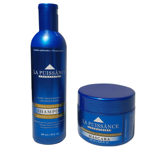Kit Matizador Blue Shampoo x300ml + Máscara x250ml La Puissance