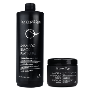 Kit Black Platinum Shampoo 900ml + Mascara 300ml