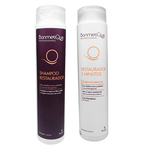 Kit Restaurador Shampoo + Acondicionador 350ml Bonmetique