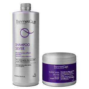 Kit Matizador Silver Shampoo 900ml + Mascara 300ml