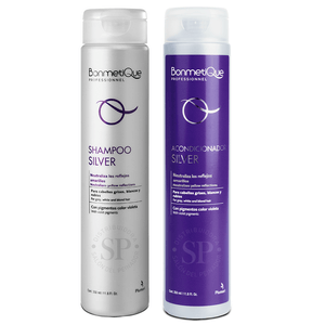 Kit Matizador Silver Shampoo + Acondicionador 350ml Bonmetique