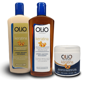Kit Keratina Shampoo + Balsam 420ml + Mascara 200ml Olio