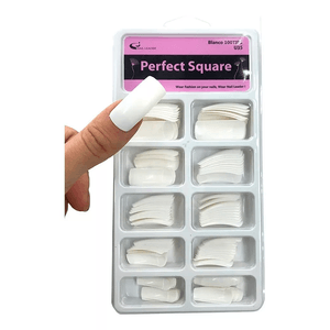 Tips Para Uñas Fancy Square Super X100 Blanco U35