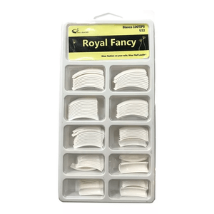 Tips Para Uñas Royal Fancy Medianos X100 Blanco U32