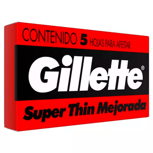 Hojas De Afeitar Gillette Super Thin X 5 Unidades