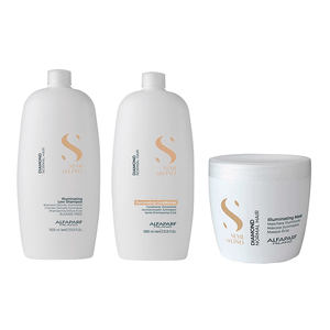 Kit SDL Diamond Shampoo + Acond. x1000ml + Máscara x500ml Alfaparf