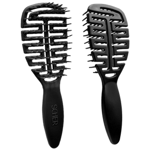 Cepillo Desenredante Anti Frizz Flexible Scher Negro