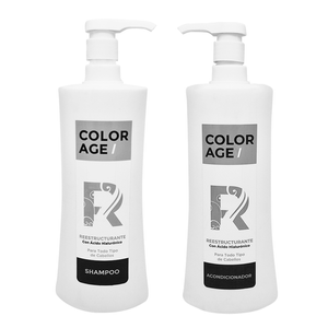 Kit Reestructurante Con Acido Hialuronico Shampoo + Acondicionador Color Age 1000ml