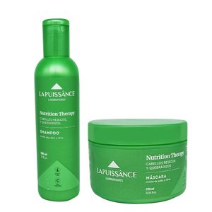 Shampoo 300ml + Mascara 250ml Nutrition Therapy Palta y Oliva La Puissance