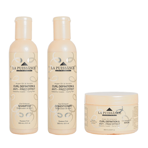 Kit Activador de Rulos Shampoo + Acondicionador x300ml + Máscara x250ml La Puissance