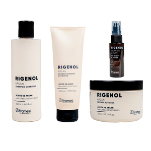 Kit Rigenol Argán Shampoo + Acond. + Másc. + Serum Framesi