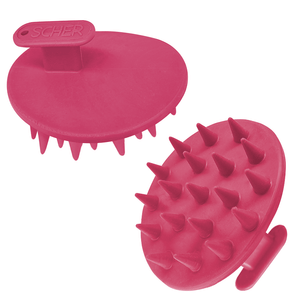 Cepillo Masajeador Capilar Silicona Fucsia Scher