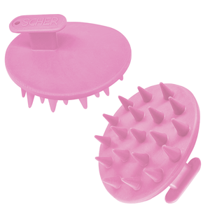 Cepillo Masajeador Capilar Silicona Rosa Pastel Scher